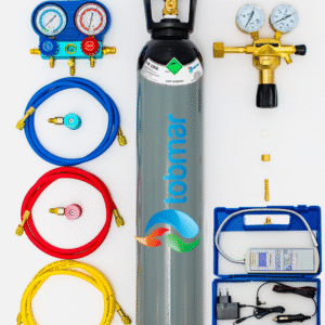 Zestaw Nowa PEŁNA Butla  AZOT 8L/150BAR+Reduktor 40bar+Redukcja 1/4 SAE+Mierniki+DETEKTOR