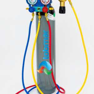 Zestaw Nowa PEŁNA Butla  AZOT 8L/150BAR+Reduktor 40bar+Redukcja 1/4 SAE+Mierniki